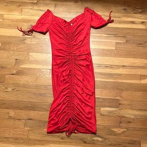 Red bodycon dress